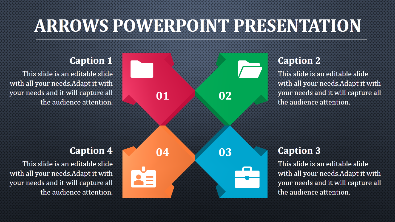 Clear and Concise Arrows PowerPoint Template and google slides